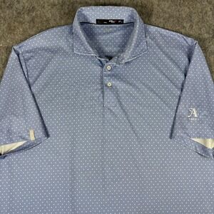 Ansley Golf Club Polo Shirt Men's Large Polo RLX Blue Short Sleeve Geometric